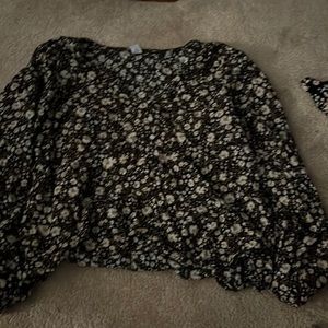 Floral button up blouse